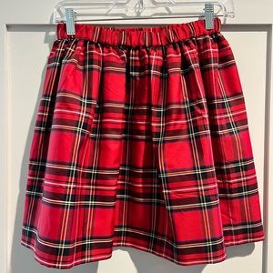 Crewcuts holiday, tartan skirt.